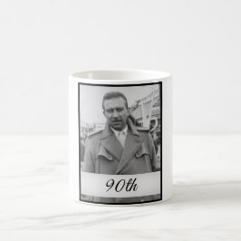 90. Geburtstag Elegantes Foto Age Male Geburtstag Kaffeetasse