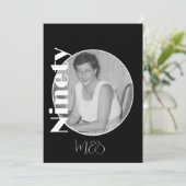 90. Geburtstag Elegantes Foto Einladung (Stehend Vorderseite)