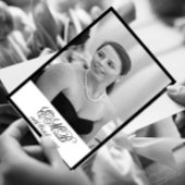 90. Geburtstag Elegantes Foto Monogram Geburtstag Einladung