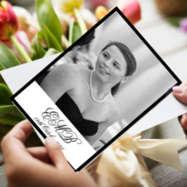 90. Geburtstag Elegantes Foto Monogram Geburtstag Einladung