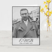 90. Geburtstag Elegantes Foto Monogram männlich Karte (Gelbe Blume)