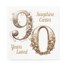 90. Geburtstag Elegantes Party