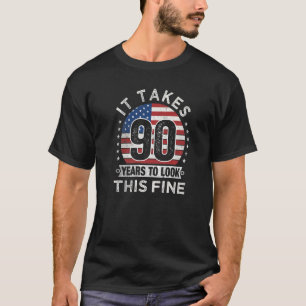 90. Geburtstag Es dauert 90 Jahre, so gut auszuseh T-Shirt