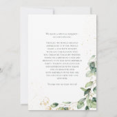 90. Geburtstag Eukalyptus Card Anfrage Einladung (Rückseite)