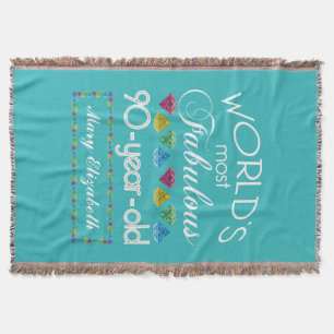 90. Geburtstag Fantastisches Gem Turquoise Decke