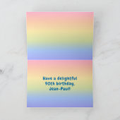 90. Geburtstag: Farbenfroher Regenbogen # 90, Indi Karte (Innenseite)
