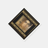 90. Geburtstag Feier Foto Paper Napkins Serviette (Ecke)