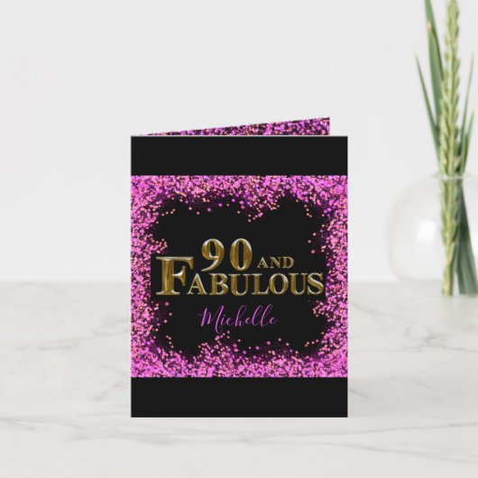 90. Geburtstag Feiertagskarte (Vorderseite)