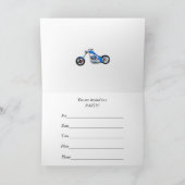 90. Geburtstag Flaming Motorrad-Party Einladung (Innenseite)