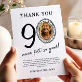 90. Geburtstag Foto Danke Karte
