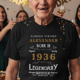 90. Geburtstag Fügen Sie Ihren Namen Geboren 1936  T-Shirt
