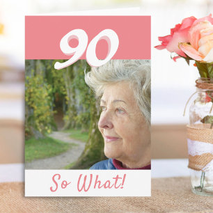 90. Geburtstag Funny Positive Foto Personalisiert Karte