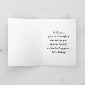 90. Geburtstag für ihre lustige Karte (Innenseite)