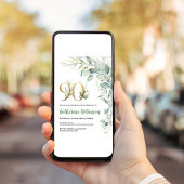 90. Geburtstag für ihren Erwachsenen Geburtstag ei Einladung