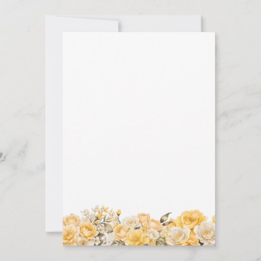 90. Geburtstag Gelbes Rosenblumengebirge Party Einladung (Rückseite)