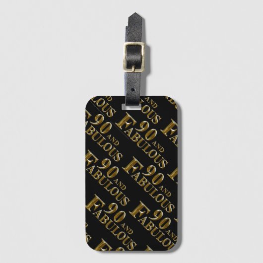 90. Geburtstag Gepäckanhänger (Vorderseite Vertikal)