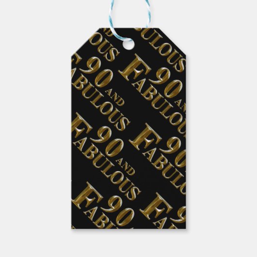 90. Geburtstag Geschenkanhänger (Vorderseite)