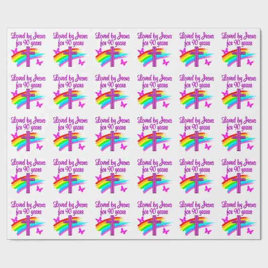 90. GEBURTSTAG GESCHENKPAPIER (Flach)