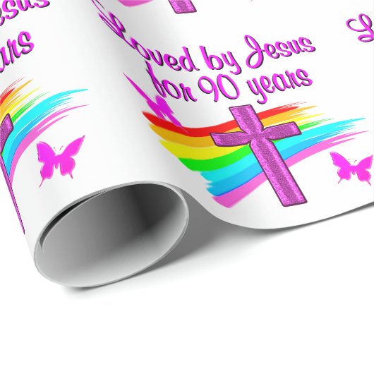 90. GEBURTSTAG GESCHENKPAPIER (Rolleneckpunkt)