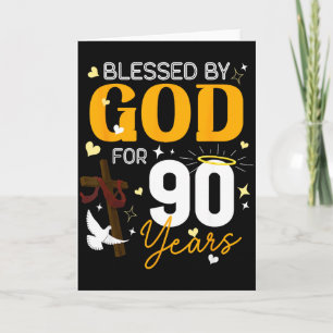 90. Geburtstag Gesegnet von Gott für 90 Jahre alte Karte