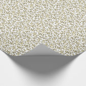 90. Geburtstag Gold & White Random Number Pattern Geschenkpapier (Ecke)