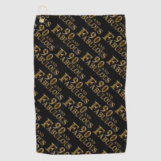 90. Geburtstag Golfhandtuch (Vorderseite)