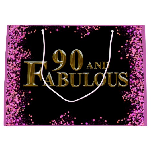 90. Geburtstag Große Geschenktüte (Vorderseite)