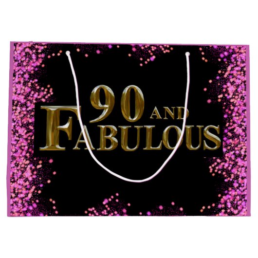 90. Geburtstag Große Geschenktüte (Rückseite)