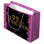 90. Geburtstag Große Geschenktüte (Vorderseite Schrägansicht)