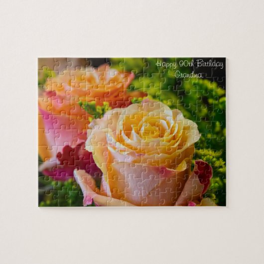 90. Geburtstag Großmutter. Puzzle (Horizontal)