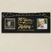90. Geburtstag in den MAKING String Lights Banner