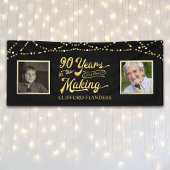 90. Geburtstag in den MAKING String Lights Banner