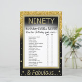 90 Geburtstag je oder nie Game (Stehend Vorderseite)