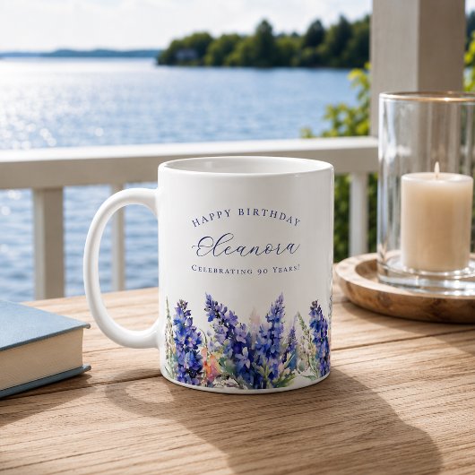 90. Geburtstag Juli Geburtstag Blume Geschenk Cust Kaffeetasse