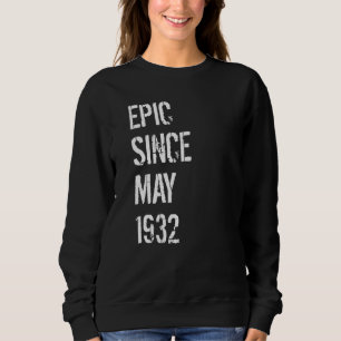 90. Geburtstag Jungen Mädchen Geboren Mai 1932 90  Sweatshirt