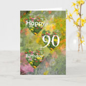 90. Geburtstag Karte (Gelbe Blume)
