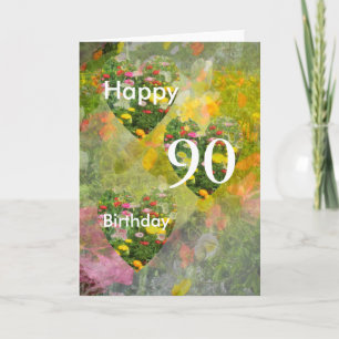 90. Geburtstag Karte