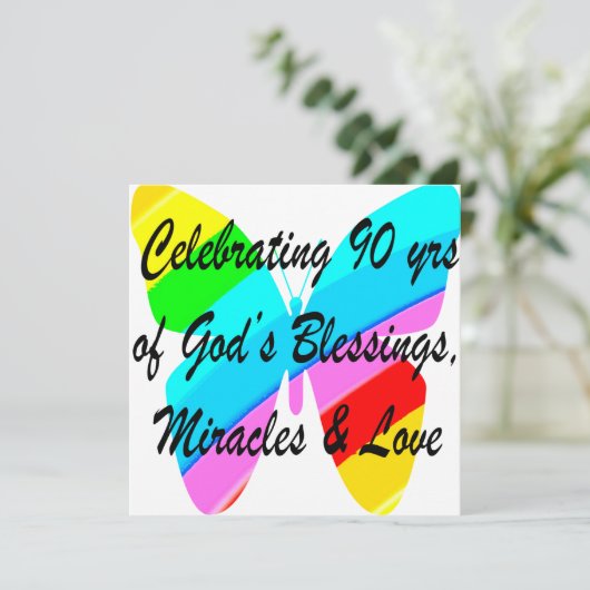 90. GEBURTSTAG KARTE (Stehend Vorderseite)