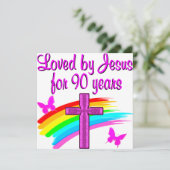 90. GEBURTSTAG KARTE (Stehend Vorderseite)