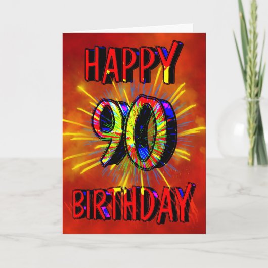 90. Geburtstag Karte (Vorderseite)