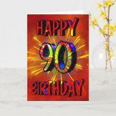 90. Geburtstag Karte (Gelbe Blume)