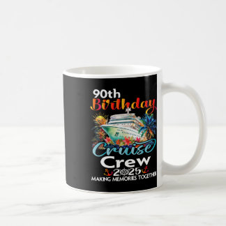 90. Geburtstag Kreuzfahrt Crew Freunde Familienurl Kaffeetasse