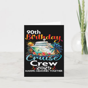 90. Geburtstag Kreuzfahrt Crew Freunde Familienurl Karte