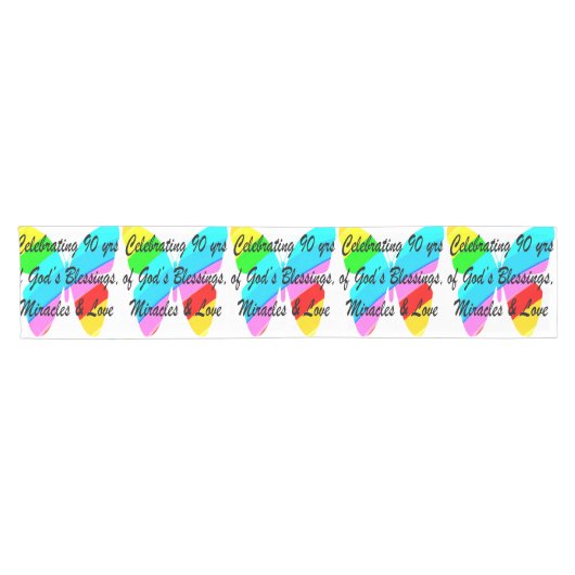 90. GEBURTSTAG KURZER TISCHLÄUFER (Horizontal)