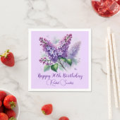 90. Geburtstag Lila Lilac Blume Frühjahr Serviette (Beispiel)