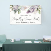 90. Geburtstag Lila Lilac Spring Blume Willkommen Banner (Messeveranstaltung)
