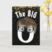 90. Geburtstag Mann auf schwarz Karte (Gelbe Blume)