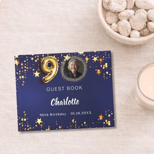 90. Geburtstag Marinebar Goldsterne Foto Gästebuch