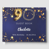 90. Geburtstag Marinebar Goldsterne Foto Gästebuch (Vorderseite)