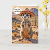 90. Geburtstag Meerkat Tragen eines Sombrero Karte (Gelbe Blume)
